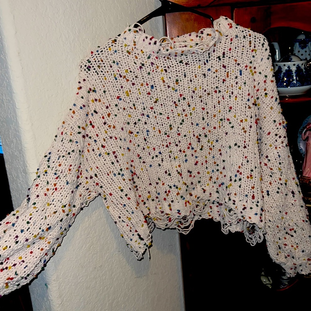 crop top knitted sweater